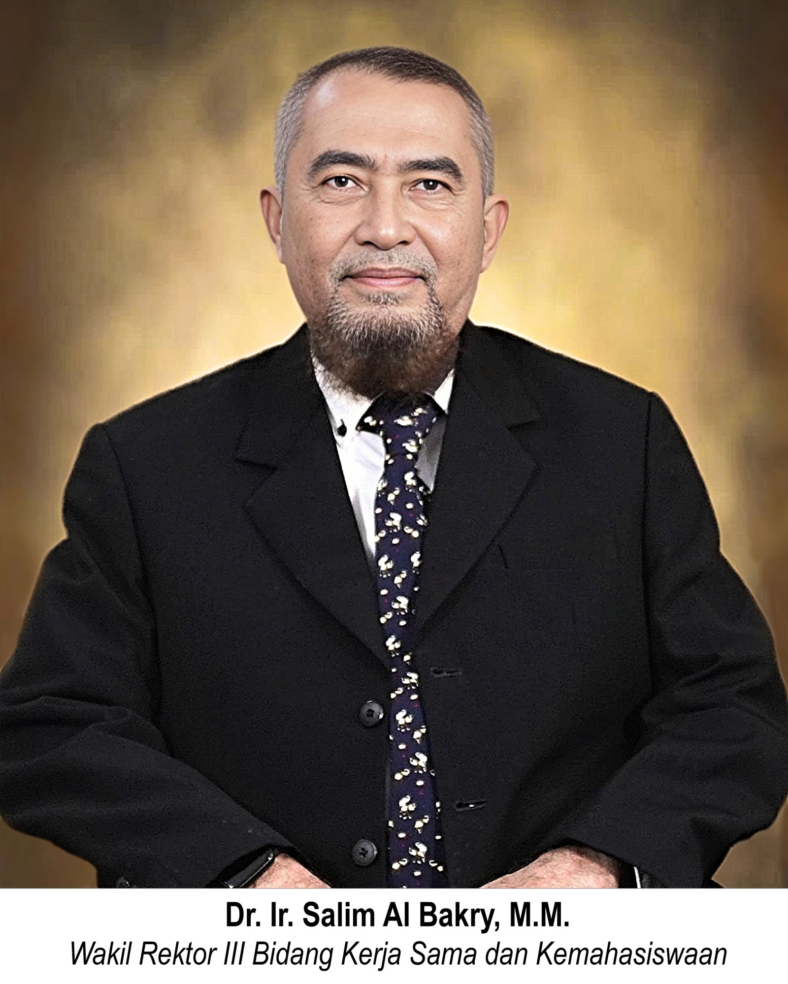Dr. Ir. Salim Al Bakry, M.M - Wakil Rektor III Bidang Kerja Sama dan Kemahasiswaan Universitas UMMI Bogor